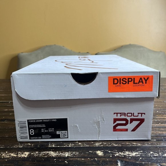 Men's Size 8 Nike Force Zoom Trout 7 Pro Baseball Metal Cleats CQ7224-101 - Picture 7 of 7